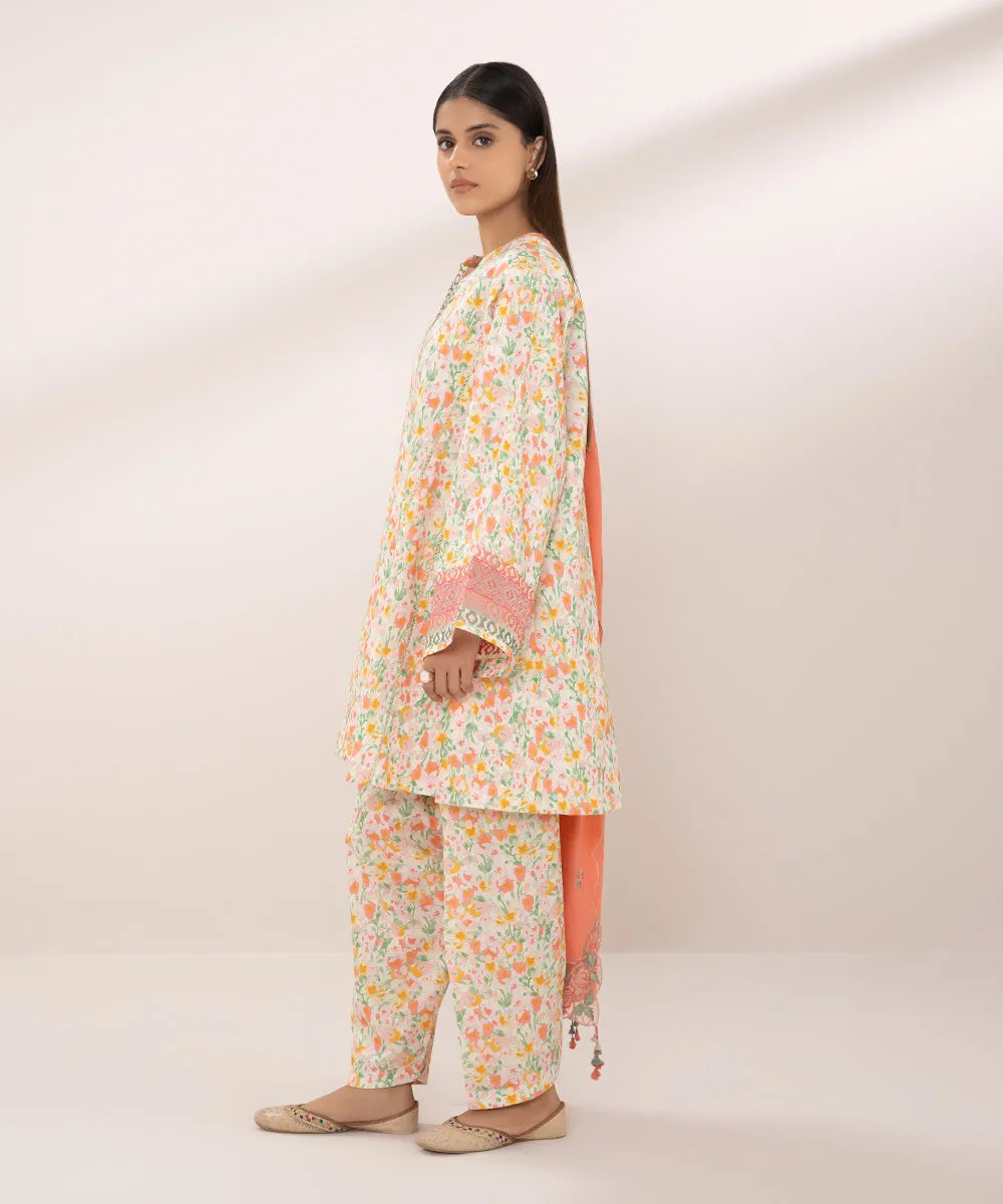 3 Piece - Embroidered Lawn Suit