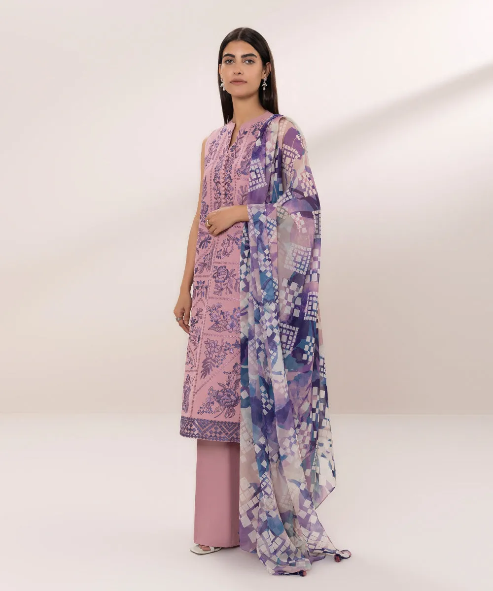 3 Piece - Embroidered Lawn Suit