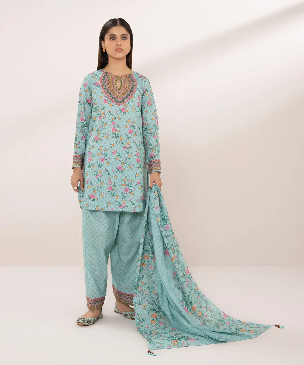 3 Piece - Embroidered Lawn Suit