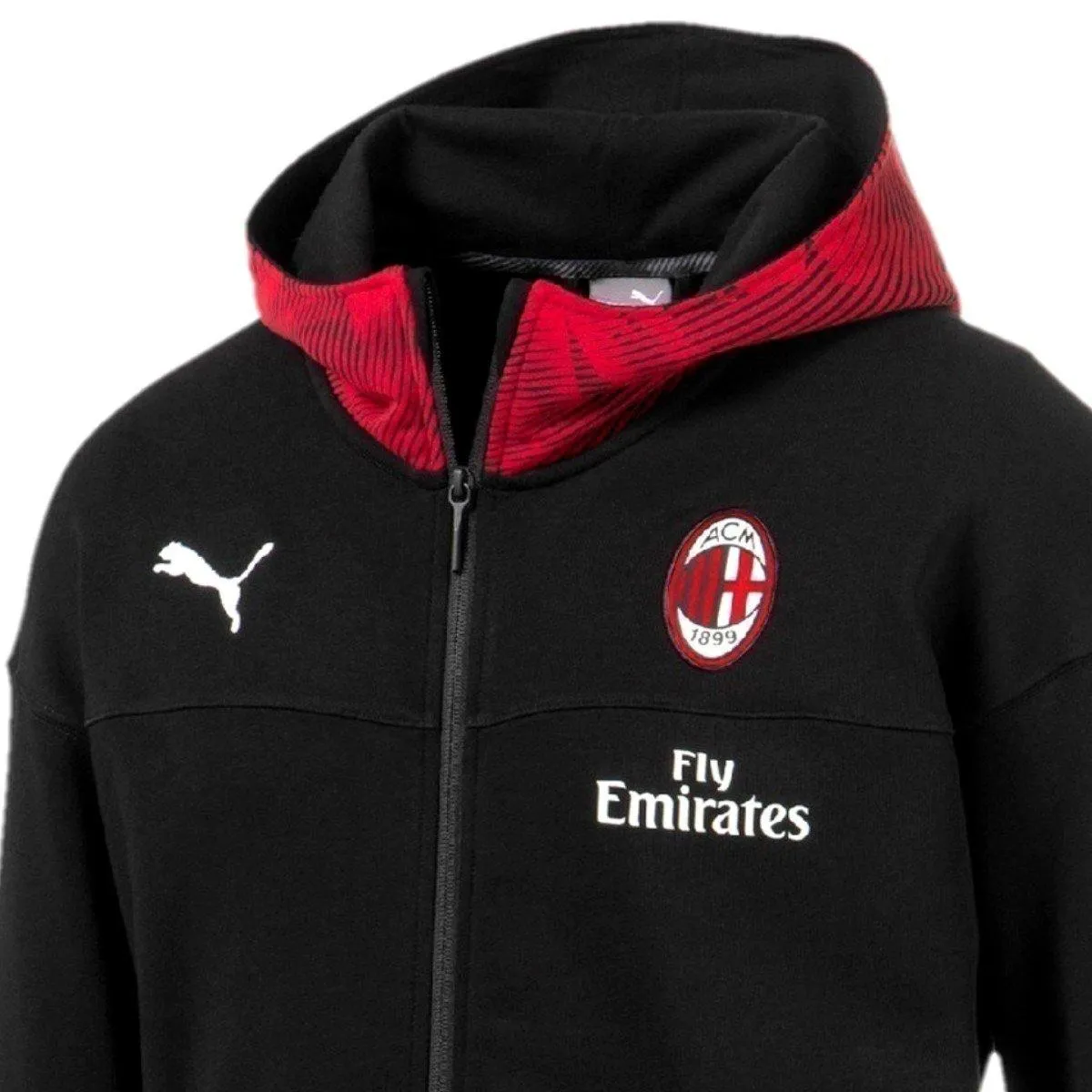 AC Milan black Casual presentation Soccer tracksuit 2019/20 - Puma