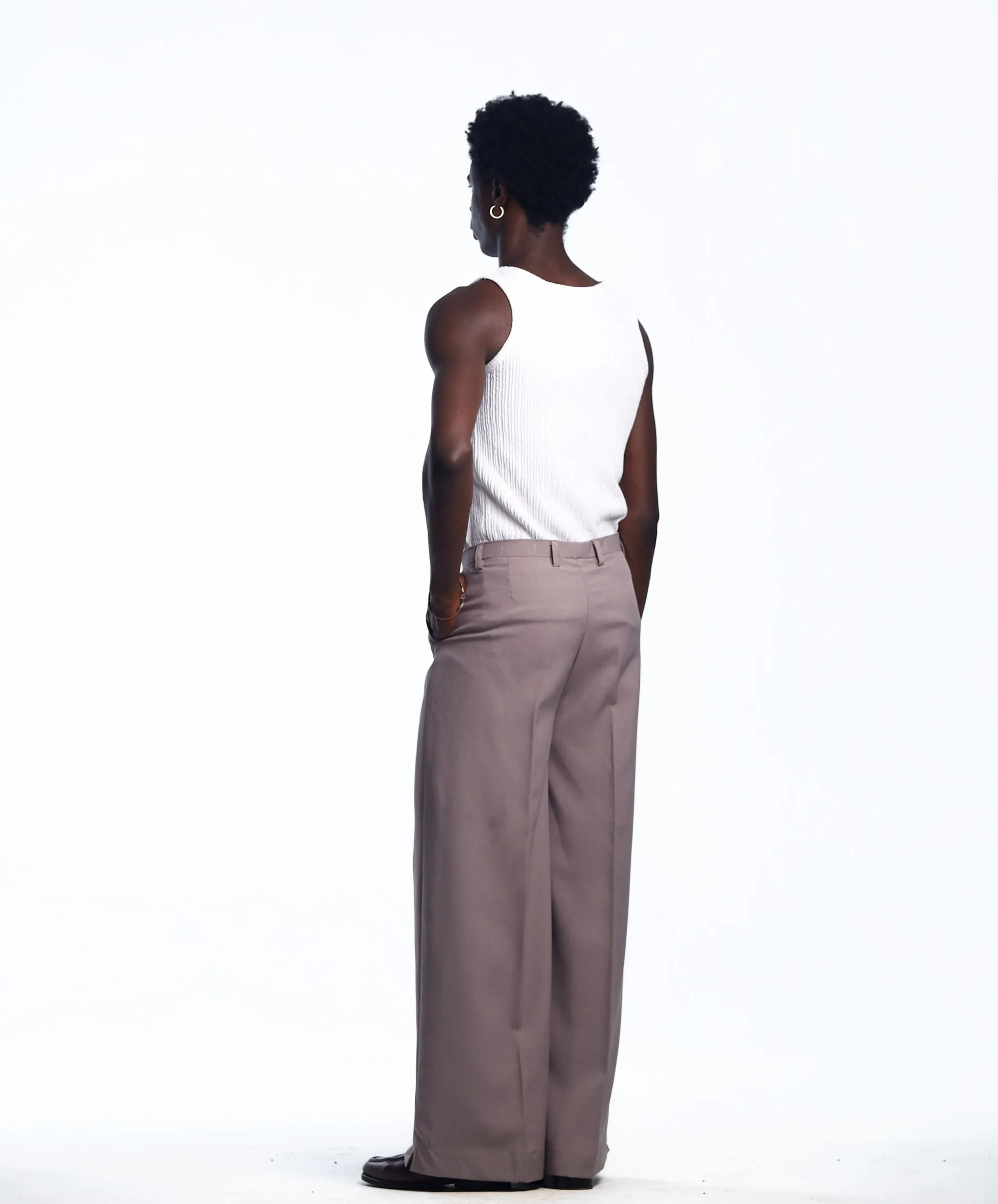 AJABENG Nkansah Cotton Blend Wide Leg Pants