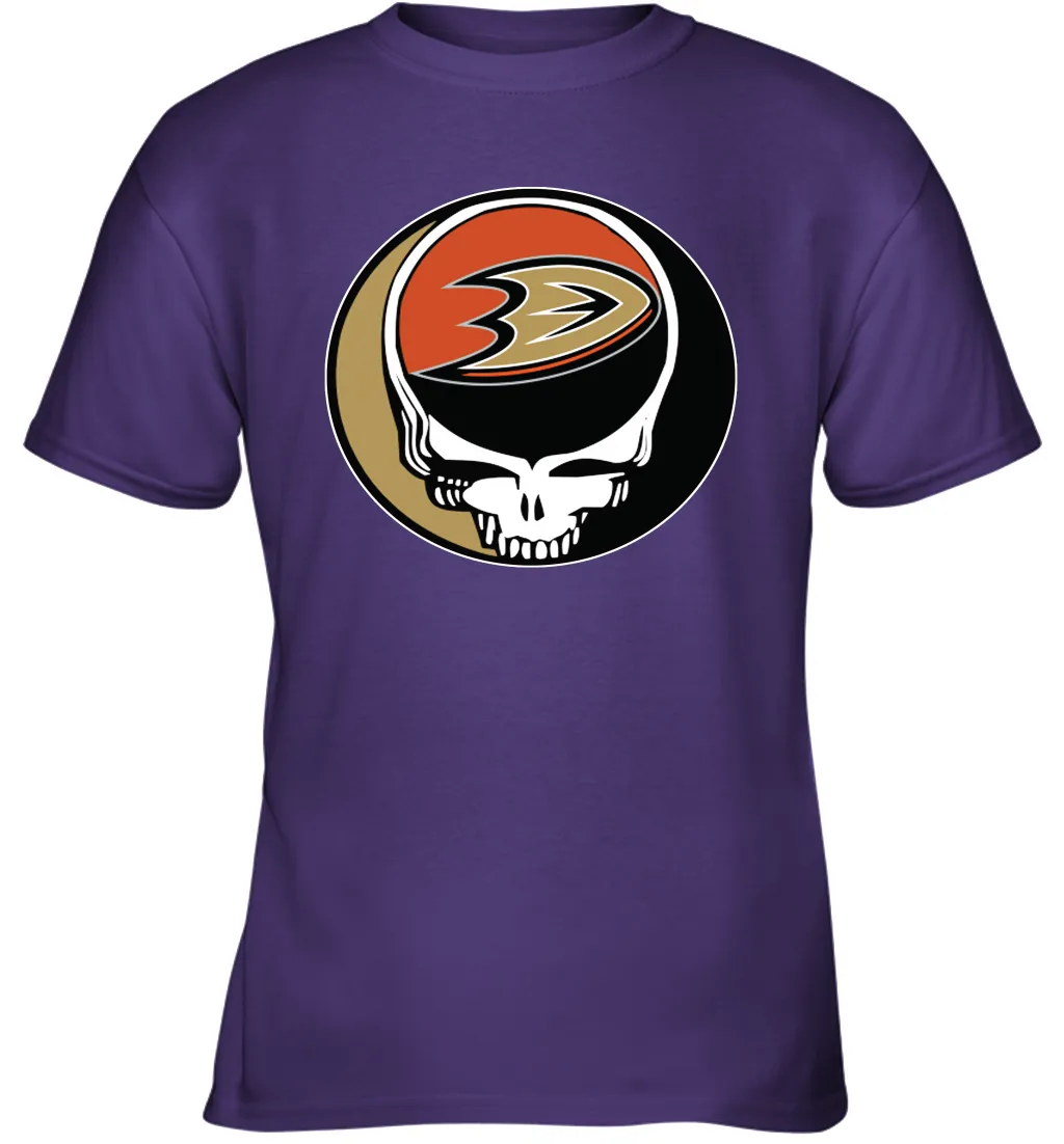 Anaheim Ducks Grateful Dead Steal Your Face Hockey NHL Youth T-Shirt