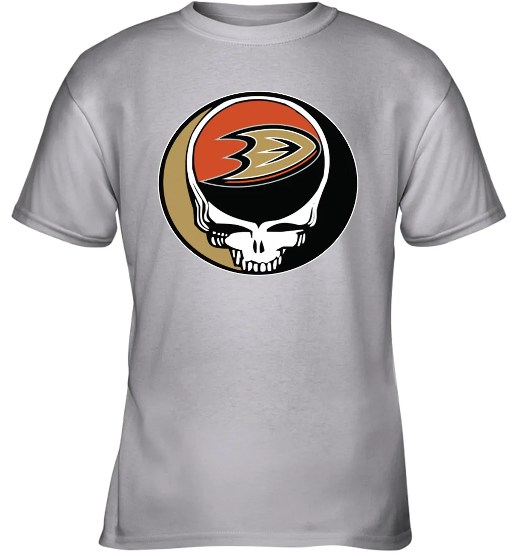 Anaheim Ducks Grateful Dead Steal Your Face Hockey NHL Youth T-Shirt