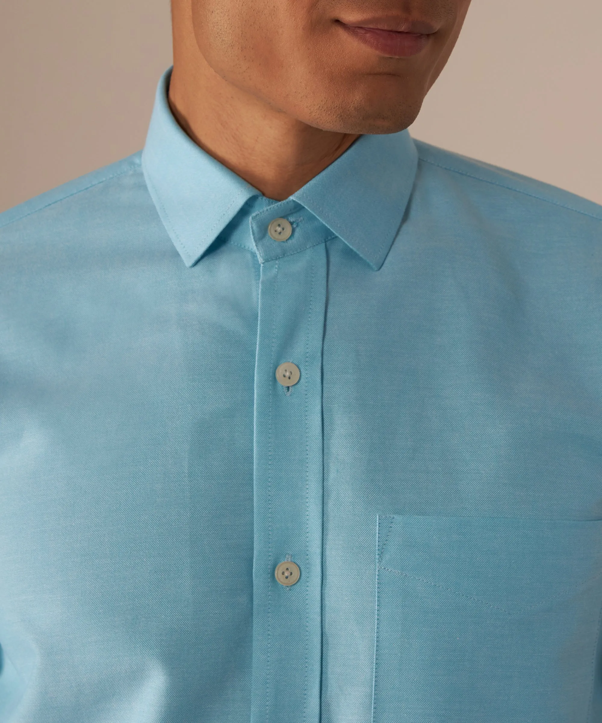 Aqua Oxford Shirt