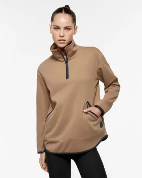 ARLBERG HALF-ZIP SCUBA SWEATER SAND