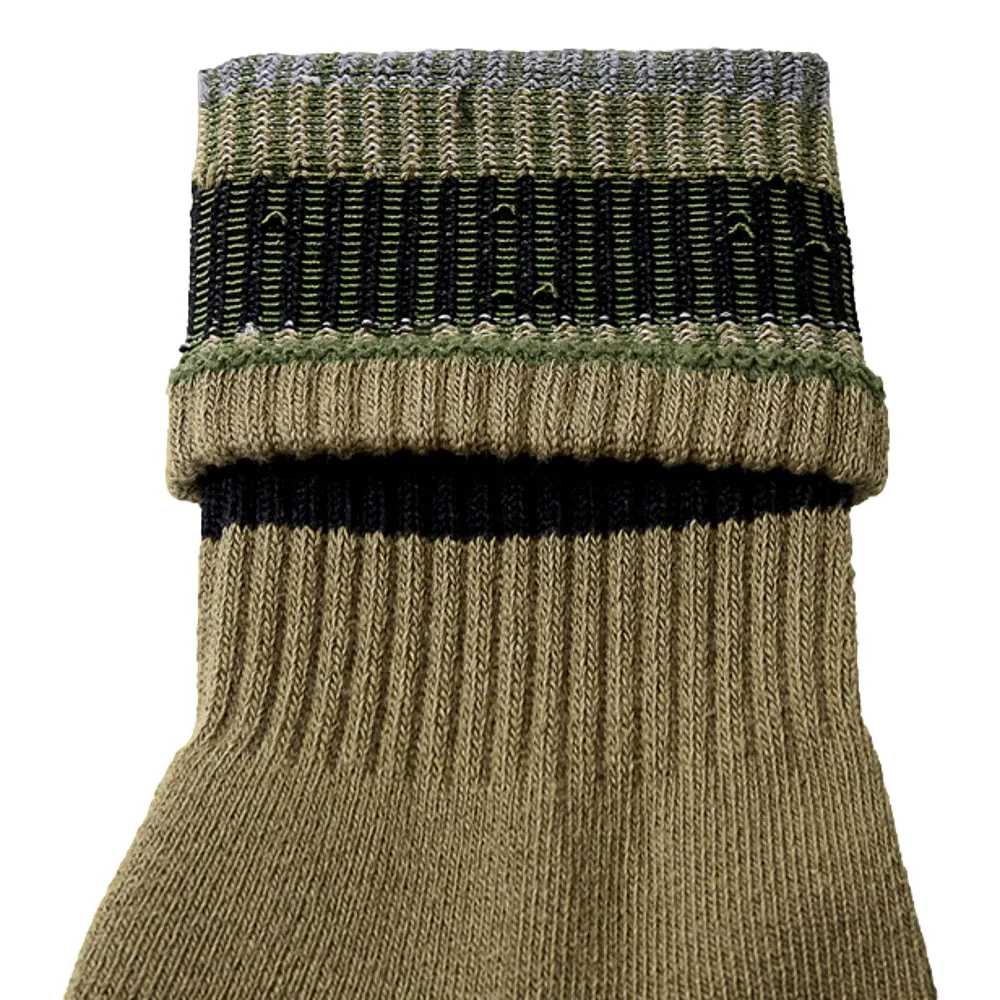 A[S]USL STRIPES SOCKS-OLIVE