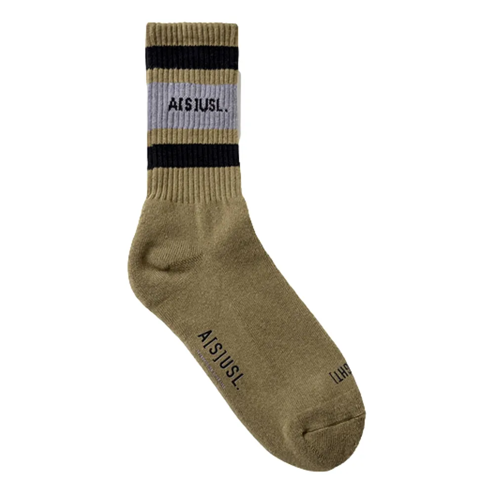 A[S]USL STRIPES SOCKS-OLIVE