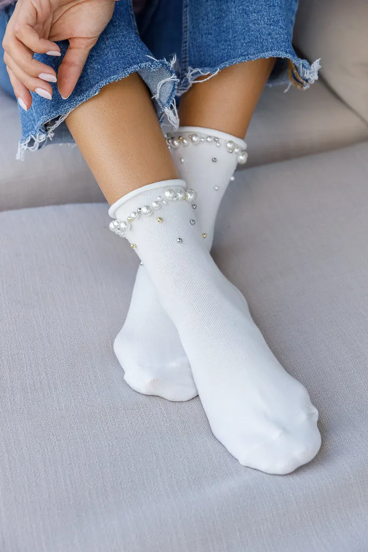 BEADED SHORT SOCKS