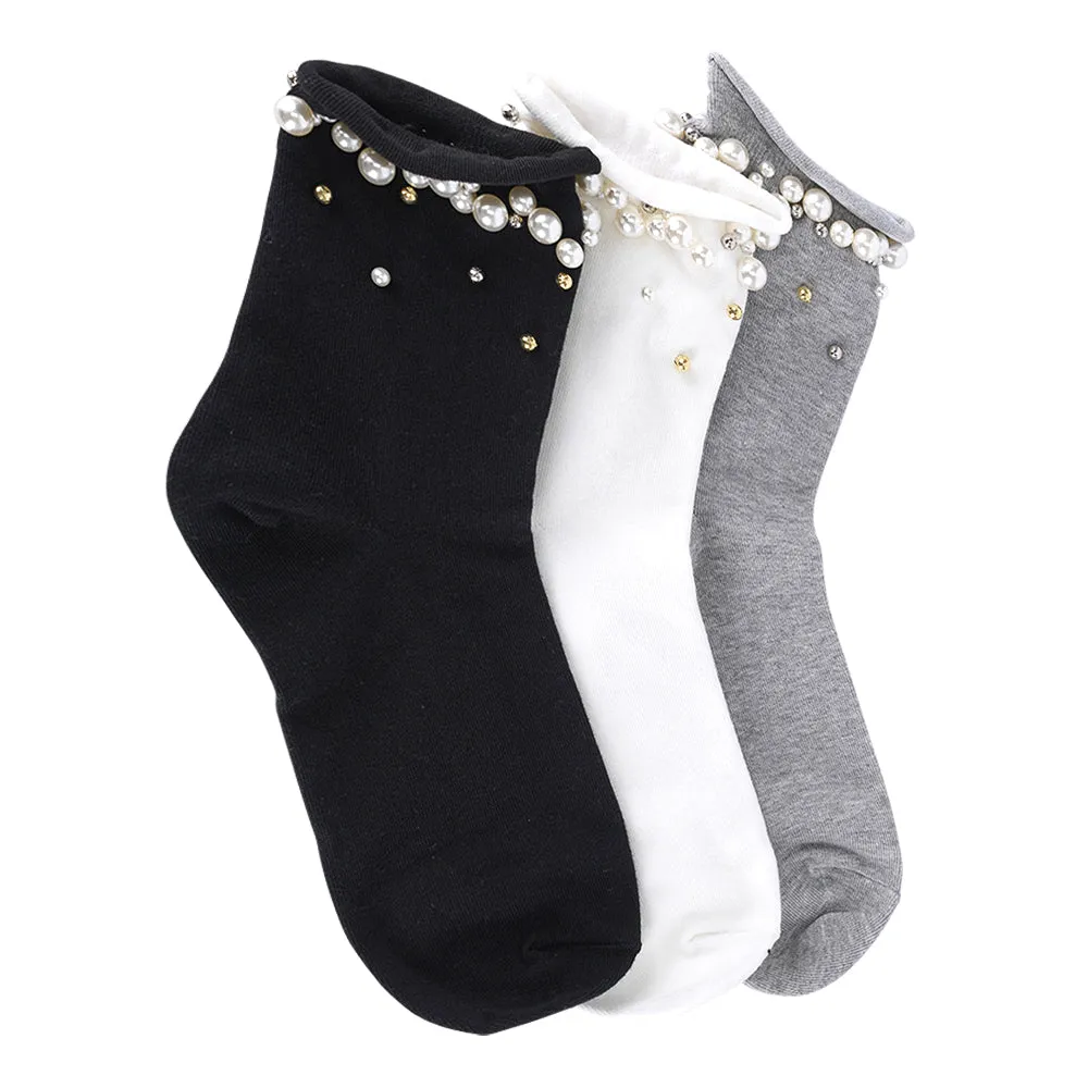 BEADED SHORT SOCKS