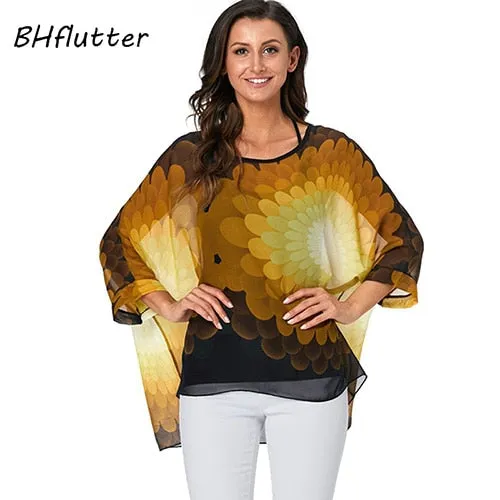 BHflutter 4XL 5XL 6XL Plus Size Blouse Shirt