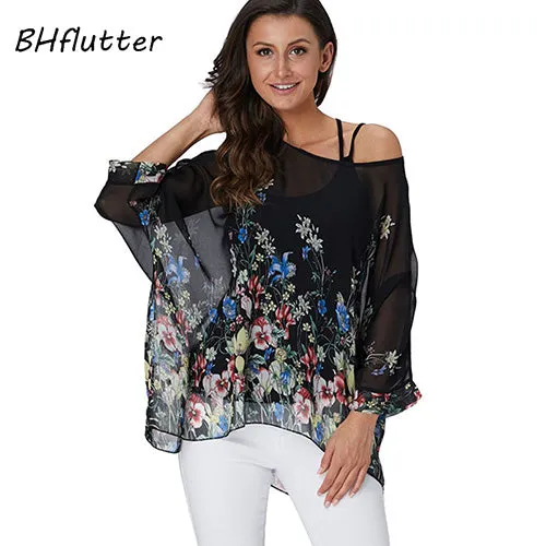 BHflutter 4XL 5XL 6XL Plus Size Blouse Shirt