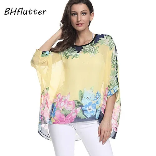 BHflutter 4XL 5XL 6XL Plus Size Blouse Shirt