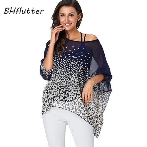 BHflutter 4XL 5XL 6XL Plus Size Blouse Shirt