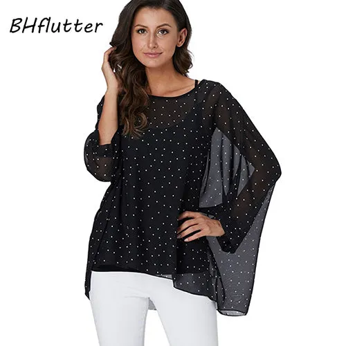 BHflutter 4XL 5XL 6XL Plus Size Blouse Shirt