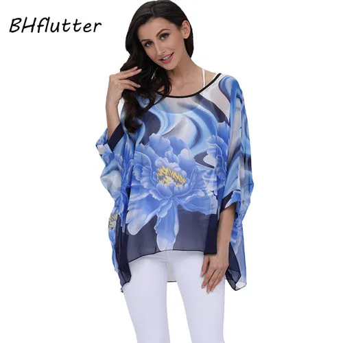 BHflutter 4XL 5XL 6XL Plus Size Blouse Shirt