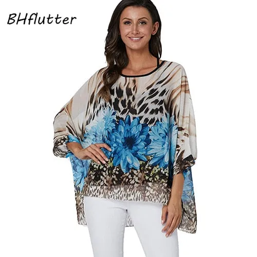 BHflutter 4XL 5XL 6XL Plus Size Blouse Shirt