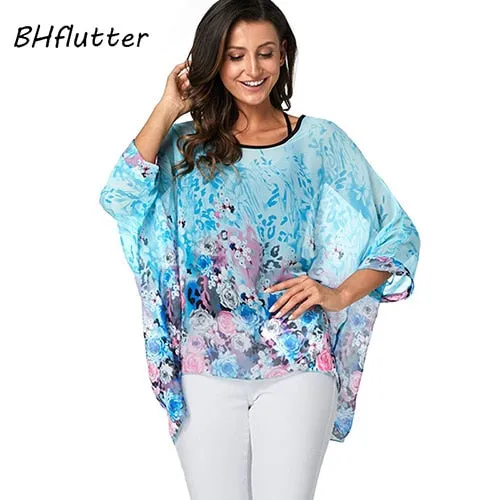 BHflutter 4XL 5XL 6XL Plus Size Blouse Shirt