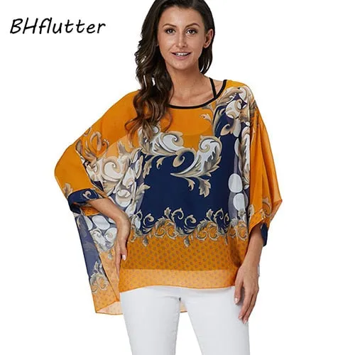 BHflutter 4XL 5XL 6XL Plus Size Blouse Shirt