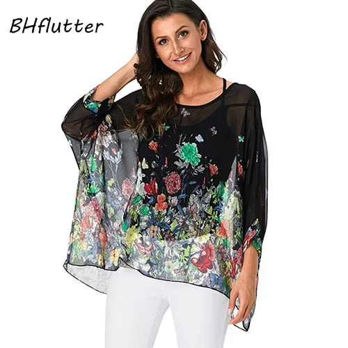 BHflutter 4XL 5XL 6XL Plus Size Blouse Shirt