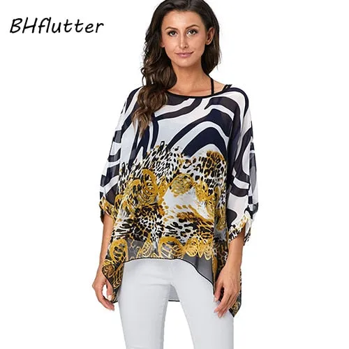 BHflutter 4XL 5XL 6XL Plus Size Blouse Shirt