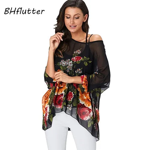 BHflutter 4XL 5XL 6XL Plus Size Blouse Shirt