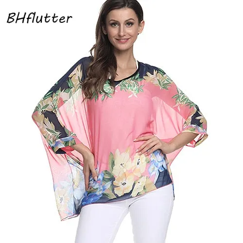 BHflutter 4XL 5XL 6XL Plus Size Blouse Shirt