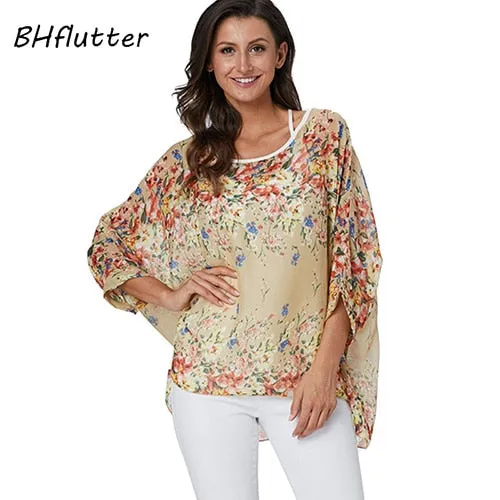 BHflutter 4XL 5XL 6XL Plus Size Blouse Shirt