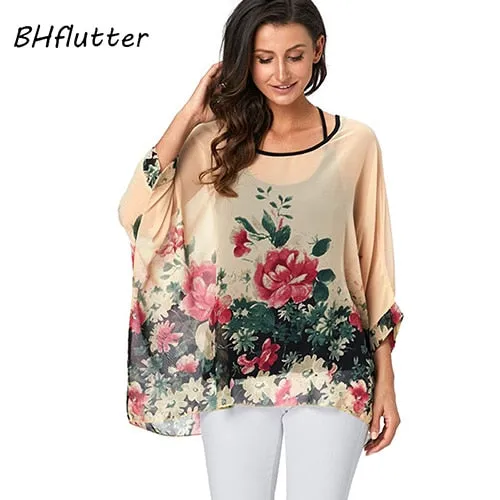 BHflutter 4XL 5XL 6XL Plus Size Blouse Shirt