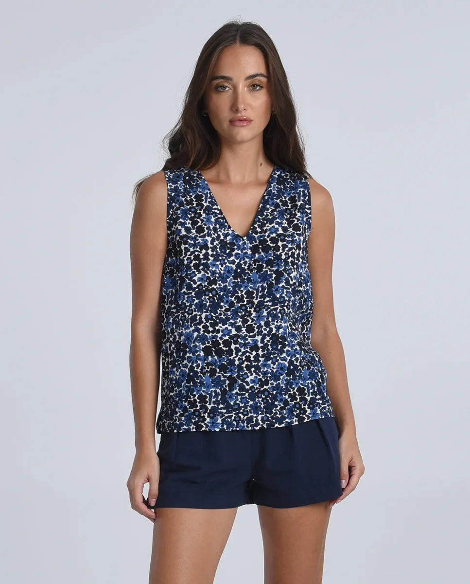 Molly Bracken shirt LA1342, sleeveless print