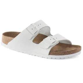 Birkenstock Arizona SFB, White Leather, Regular Fit