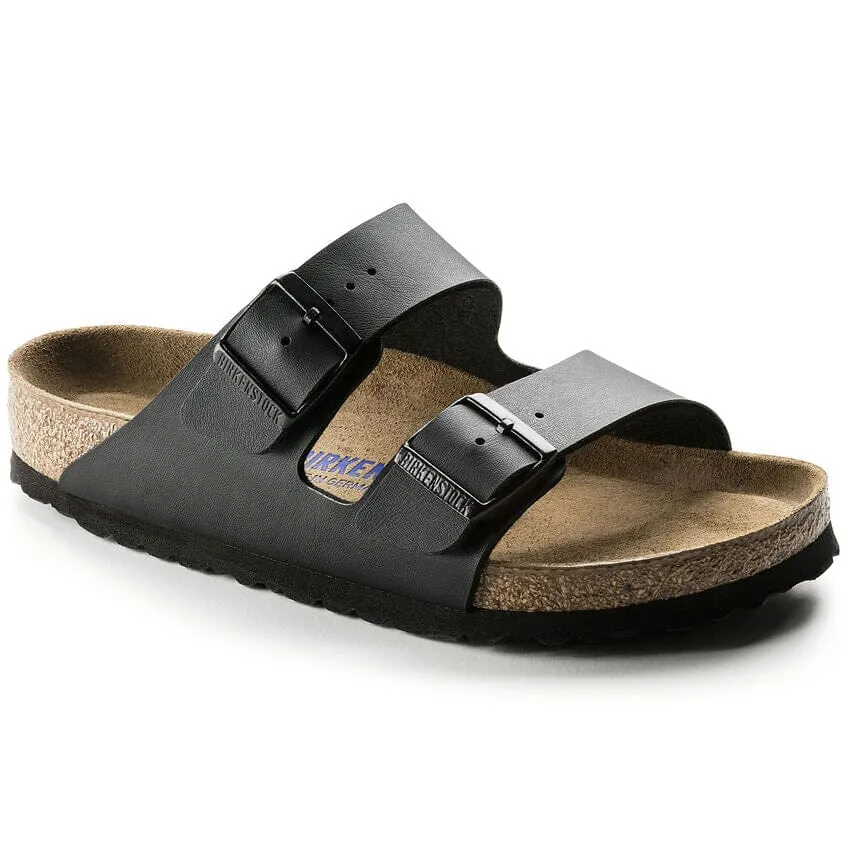 Birkenstock Classic, Arizona, Birko-Flor, Soft Footbed, Regular Fit, Black