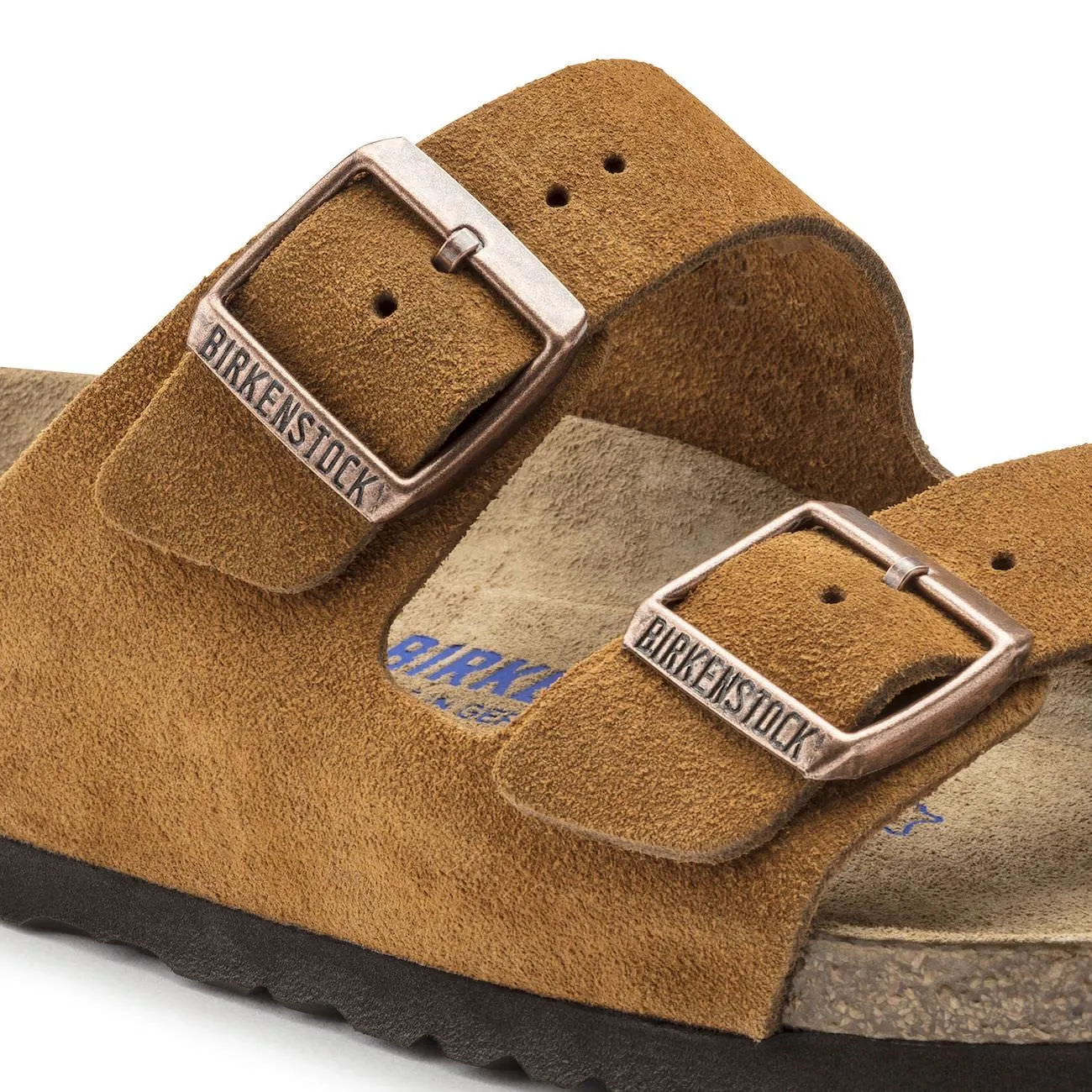 Birkenstock Classic, Arizona, Suede Leather, Soft-Footbed, Regular Fit, Mink