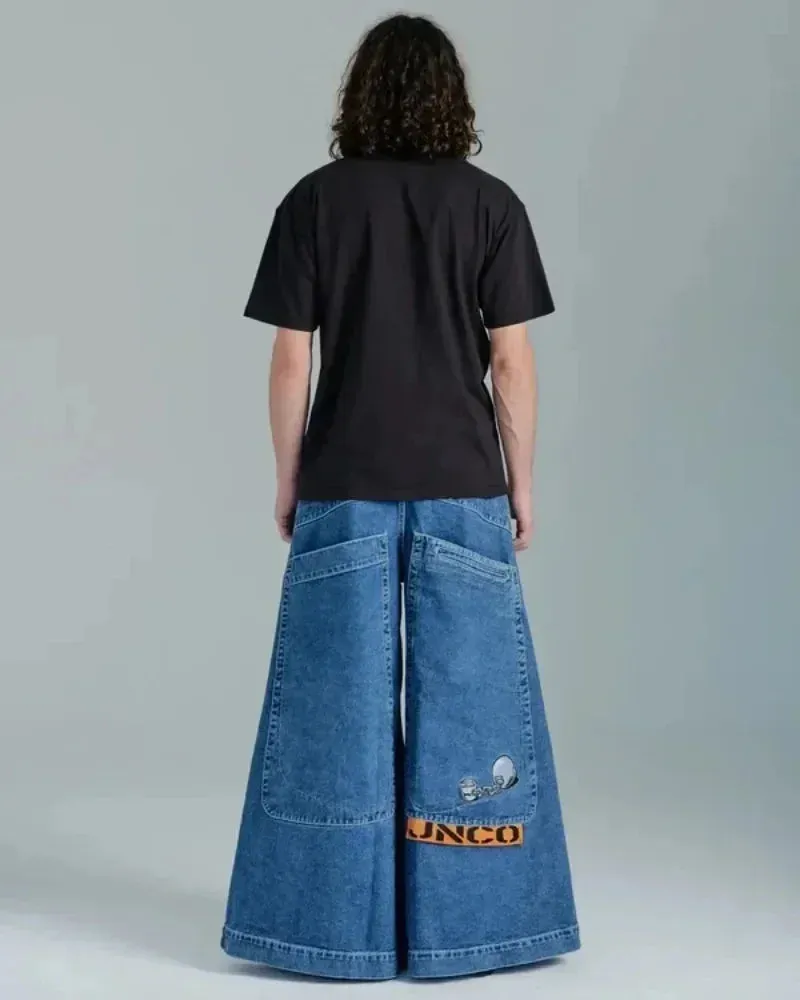 Hip Hop Death Anime Graphic Baggy Jeans Jeans Harajuku Denim Y2k Pants Men Women Goth New High Waist Wide Trousers