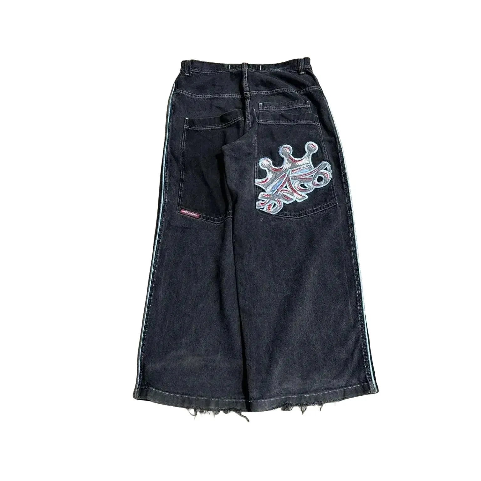 Hip Hop Death Anime Graphic Baggy Jeans Jeans Harajuku Denim Y2k Pants Men Women Goth New High Waist Wide Trousers