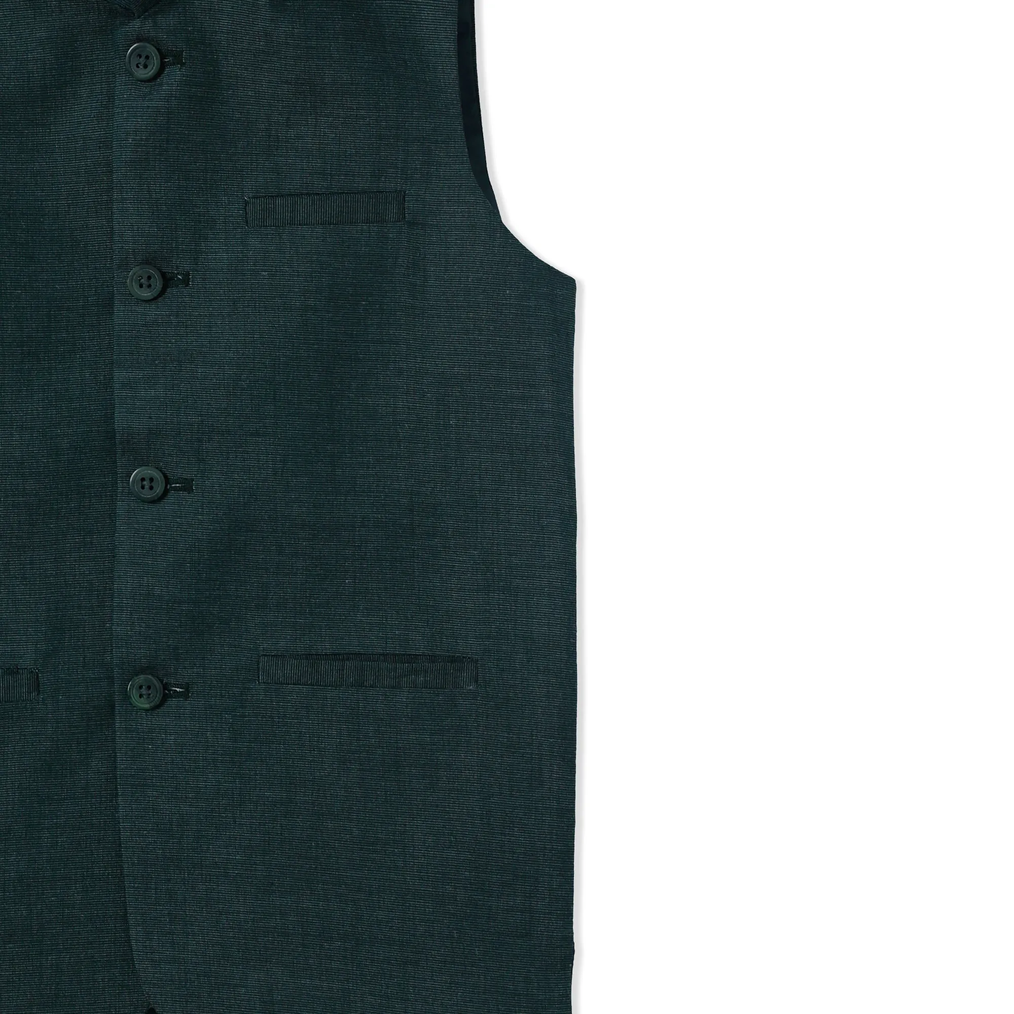 Boys Cotton Green Waistcoat