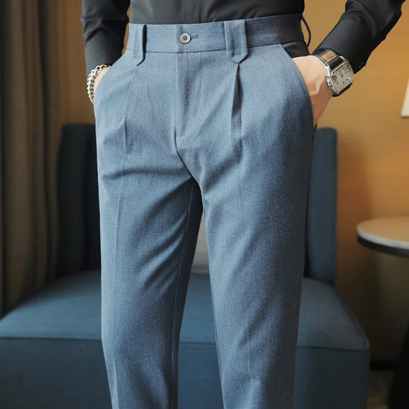 British Casual Slim Suit Pants