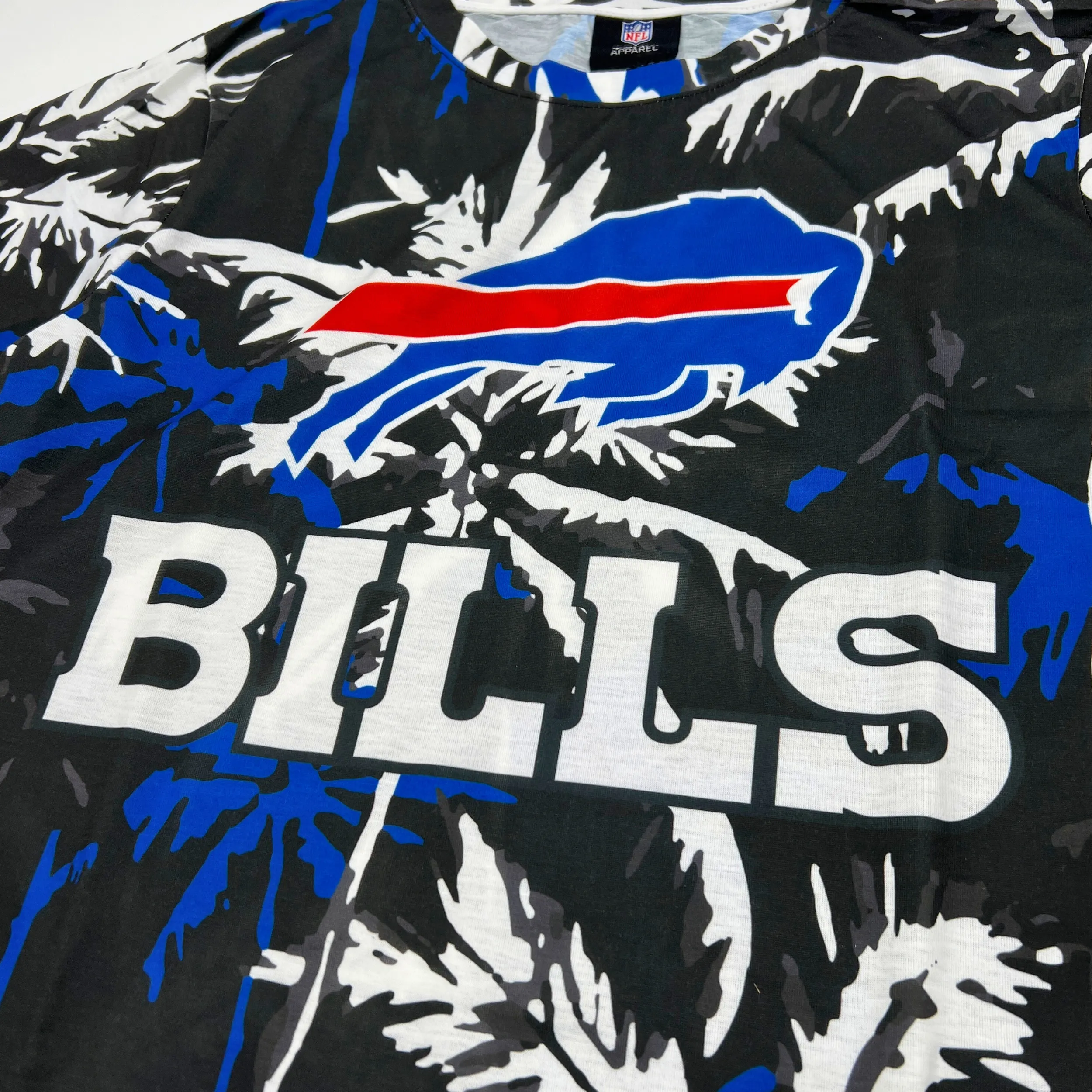 Buffalo Bills Floral Palm Rash Guard Short Sleeve Shirt