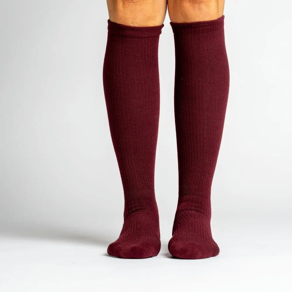 Burgundy Compression Socks