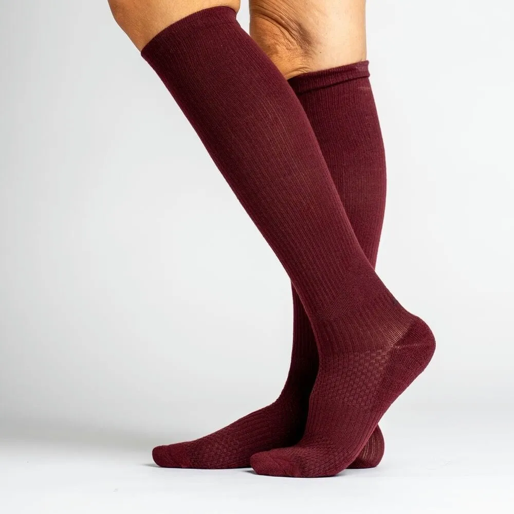 Burgundy Compression Socks