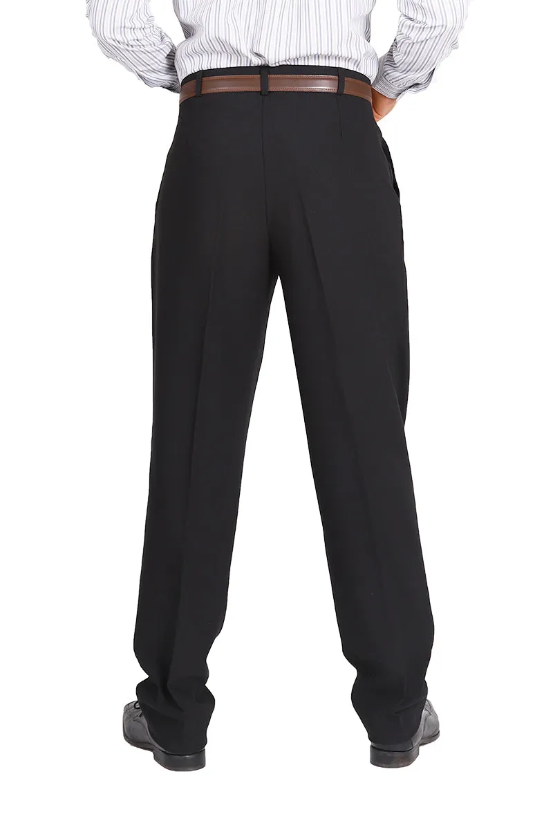 Black Tango Pants With Three Pleats