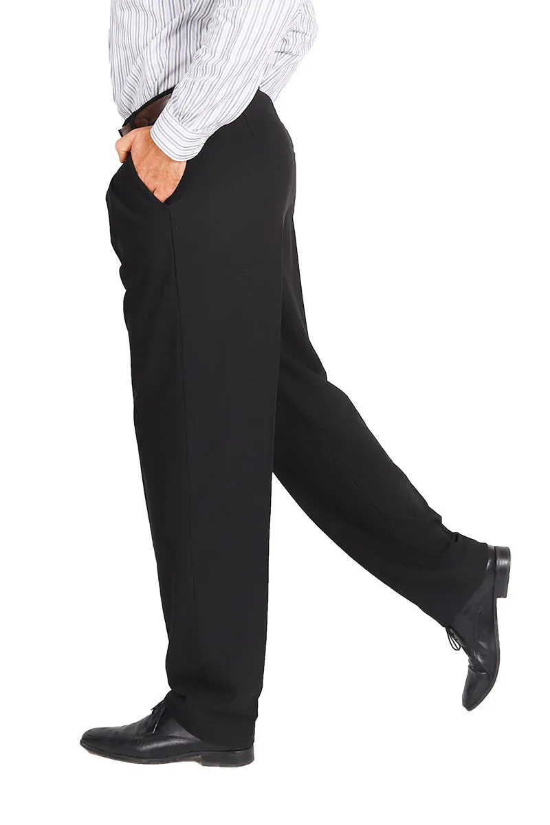 Black Tango Pants With Three Pleats