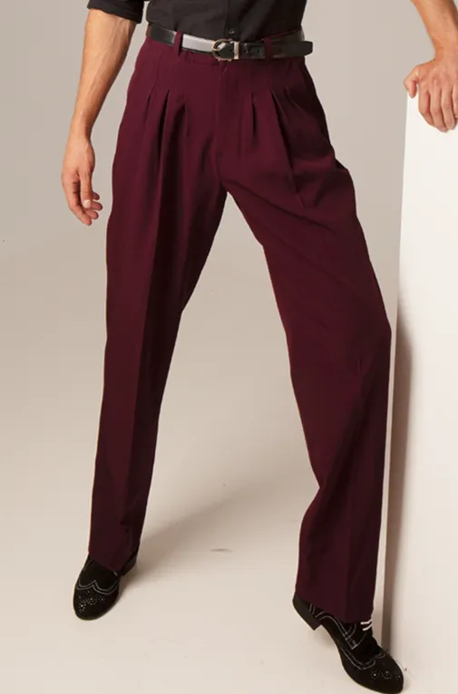 Black Tango Pants With Three Pleats