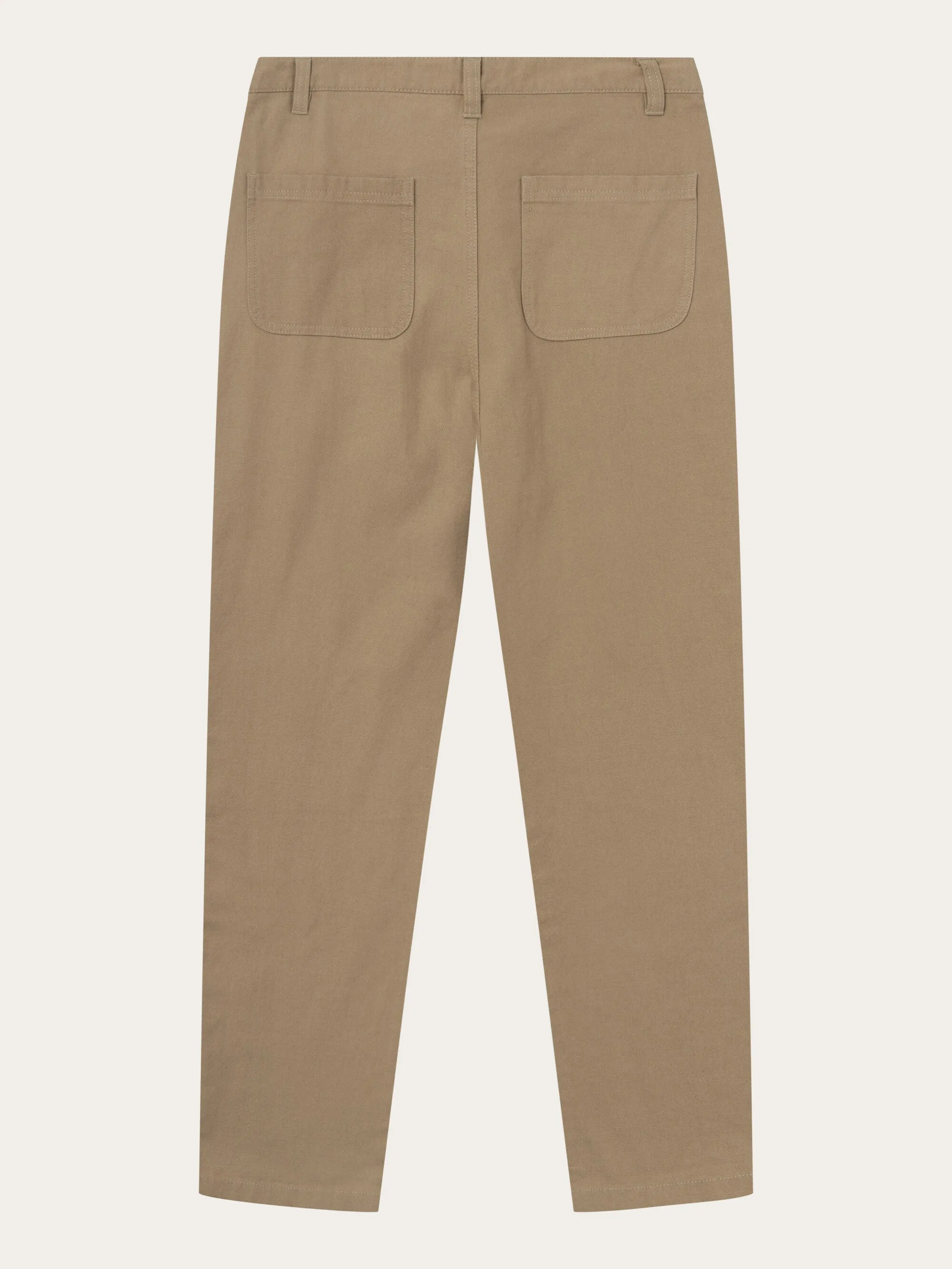 CALLA tapered mid-rise canvas workwear pants - Kelp melange