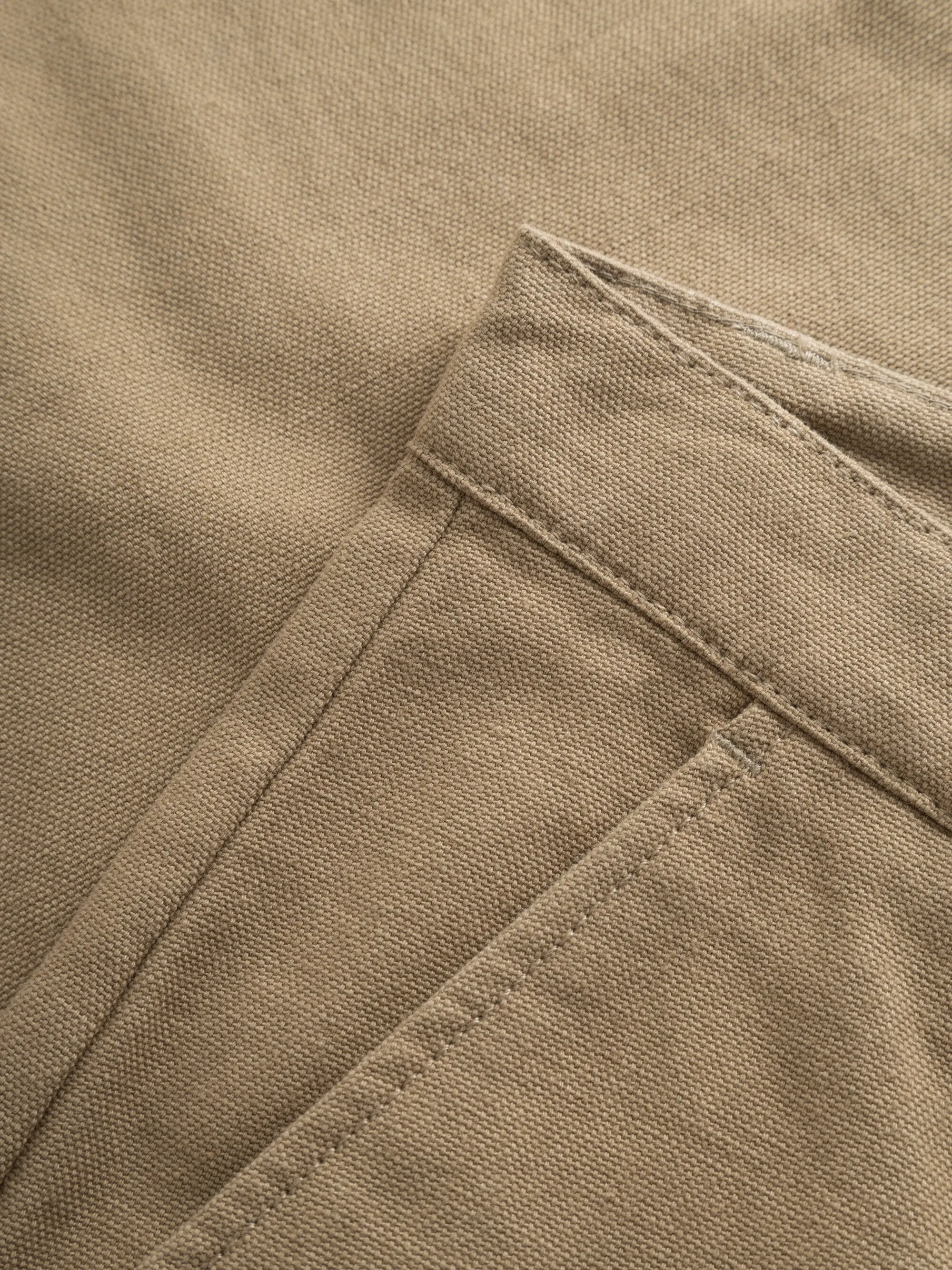 CALLA tapered mid-rise canvas workwear pants - Kelp melange