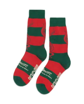 Calzino Octopus Nightmare Freddy's Stripes Socks Red