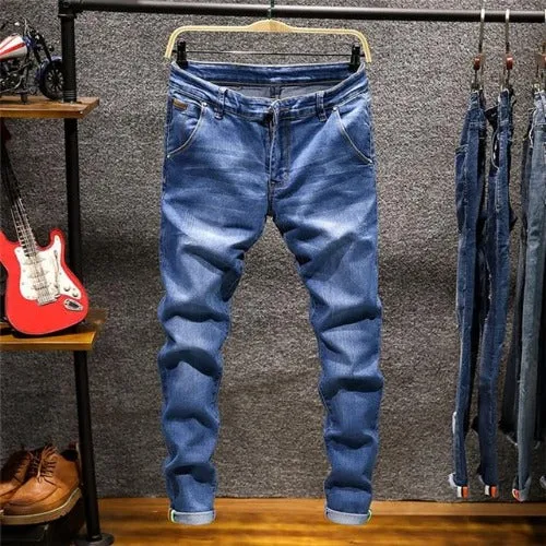 Stretchy ripped jeans mens fashion