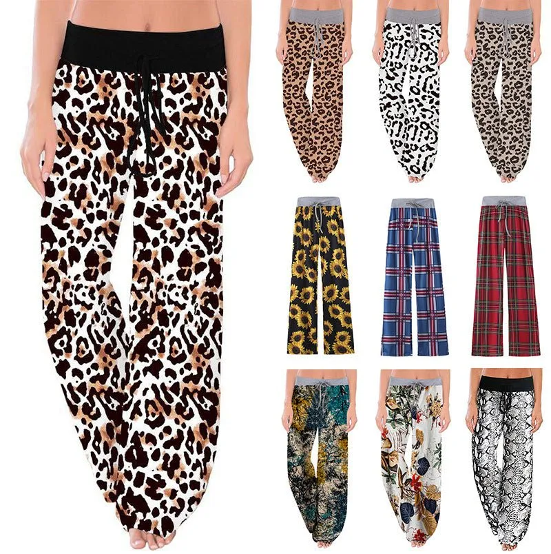 Casual Drawstring Elastic Lounge Pajama Pants