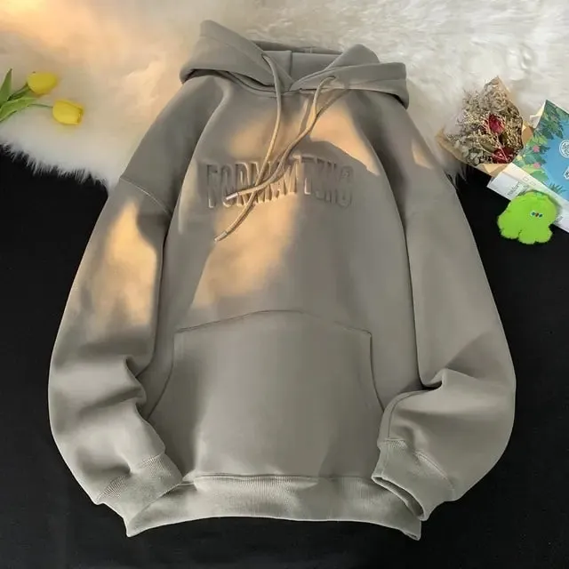 Winter Letter Women Thicken Hoodies