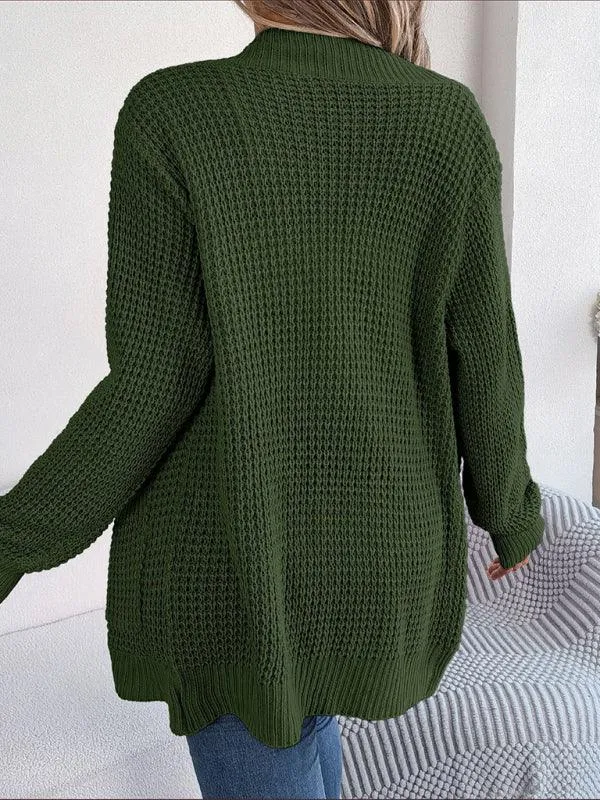 Casual Pocket Women Knitted Cardigan Sweater