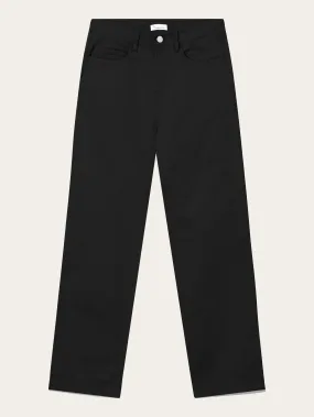 CHLOE barrel high-rise twill 5-pocket pants - Black Jet